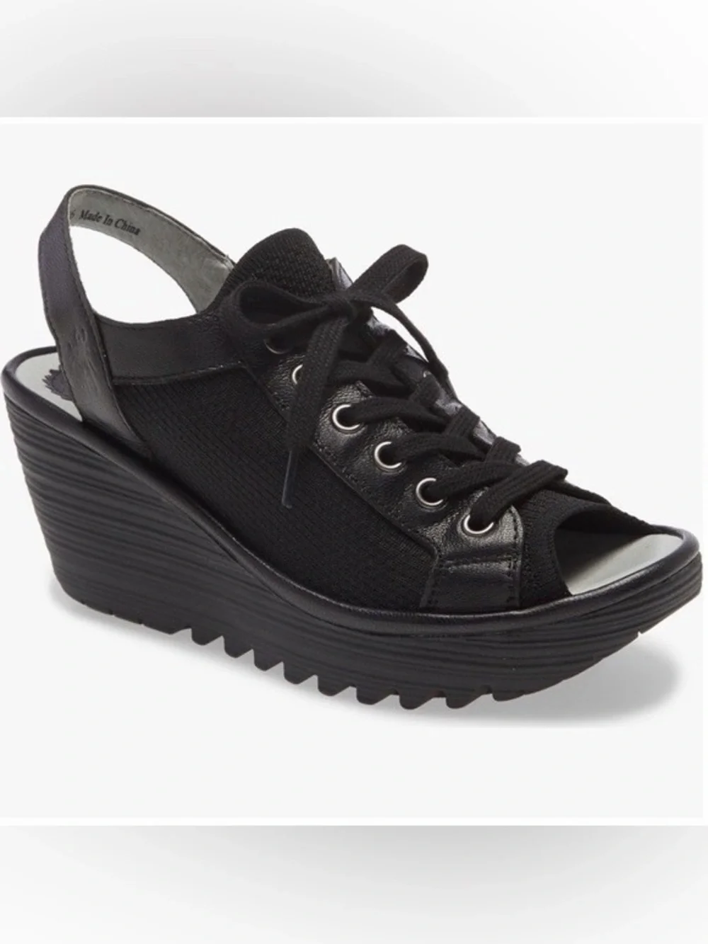 Fly London Yedu Lace Up Wedge Sandals Size EU 39